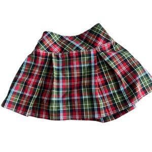 5/$25 Chic Plaid Kids Skirt - Red and Green